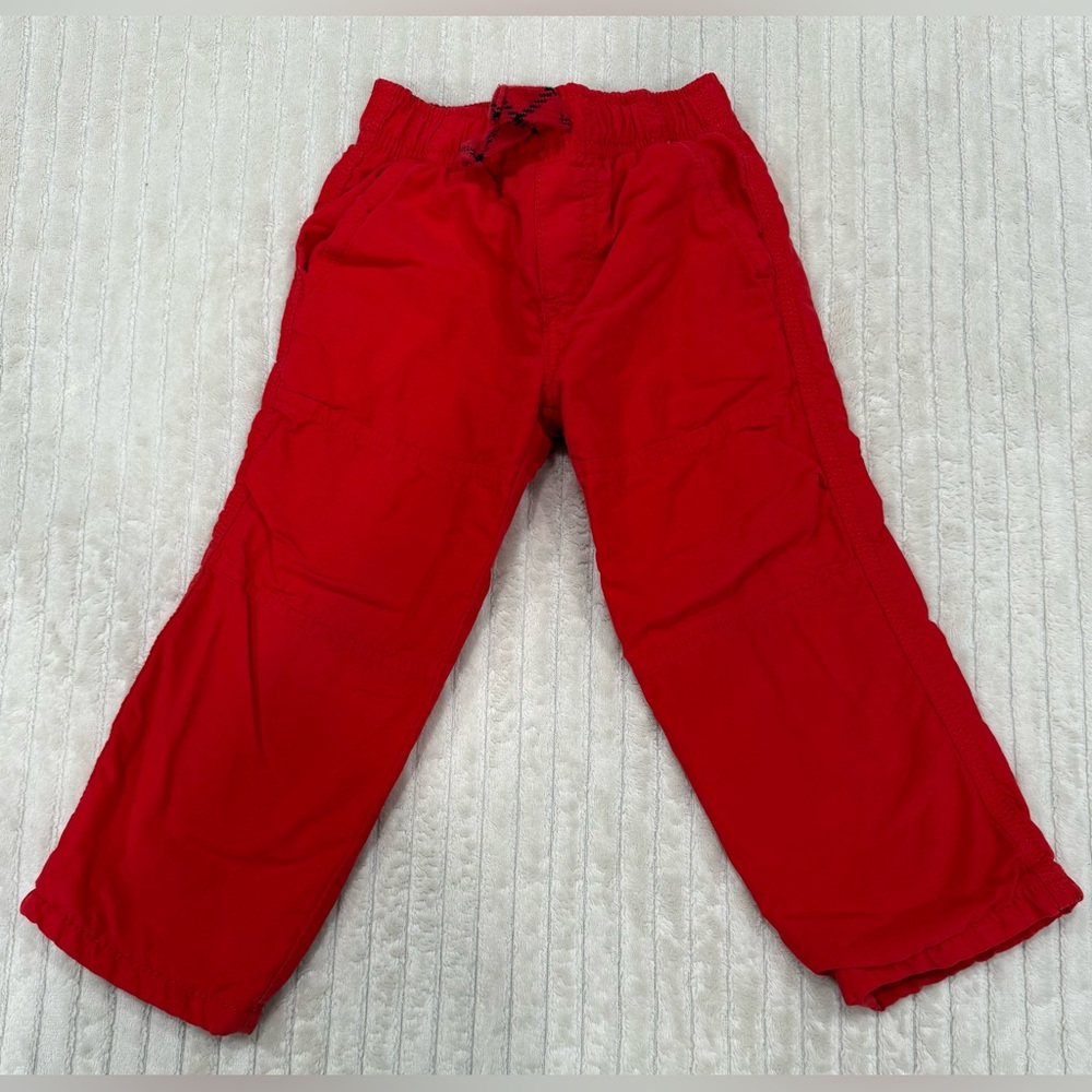 Gymboree Fleece Line Red Gymster Pants size 2T